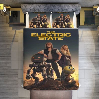 Anpassbar Bettwasche Set 14 Electric State Bettbezug135x200 Kissenbezuge-