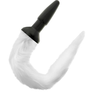 Darkness TAIL BUTT Silicone PLUG -WHITE