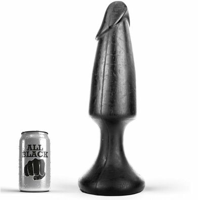 All Black spitzer Analdildo/Analplug - 35 cm Länge - Schwarz