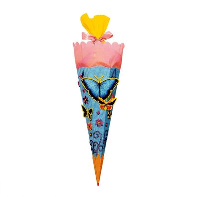 Roth Schultüte 68cm eckig Butterfly-Bastelset