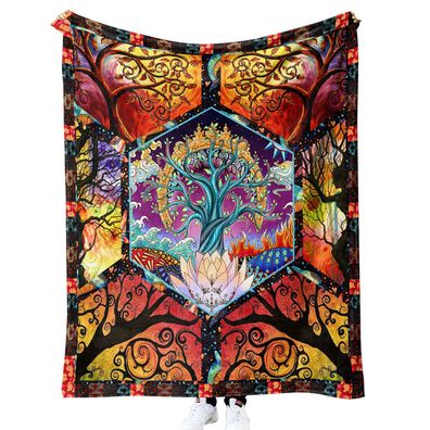 Baum des Lebens Sofadecke Xmasdecke Tagesdecke Kuscheldecke Geschenk Bettdecke