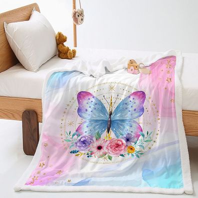 Vertraumter Schmetterling Kuschelig Xmasdecke Sessldecke Sofadecke Tagesdecke