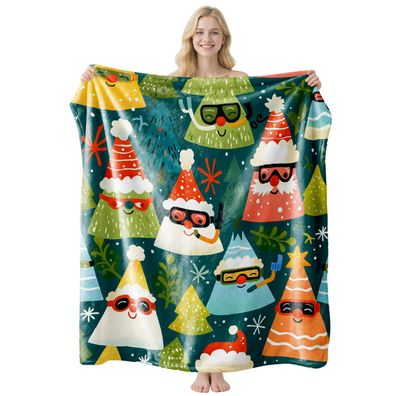 Weihnachts Xmasdecke 18 Kuscheldecken (Name druckbar), fur Sesskissen|Sofa|Alltag