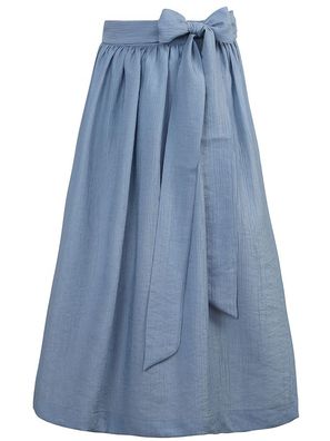Dirndlschürze Langenstein 70cm Länge himmelblau
