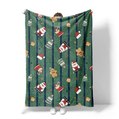 Weihnachts Xmasdecke 66 Kuscheldecken(Name druckbar), fur Sesskissen|Sofa|Alltag