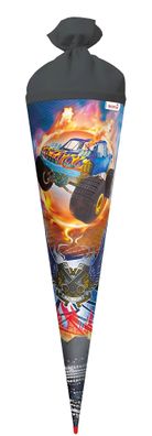 Roth Schultüte 70cm rund Monstertruck Fire Folie