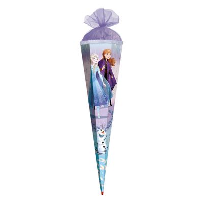 Roth Schultüte 85cm eckig Disney Frozen Glitter Glitzerborte