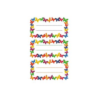 Roth Buchetiketten Schmetterling