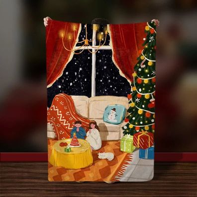 Weihnachts Xmasdecke 27 Kuscheldecken (Name druckbar), fur Sesskissen|Sofa|Alltag