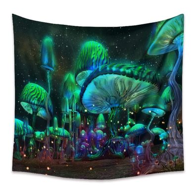 Geheimnisvoller Pilz Wandbehang Kunst Tapisserie Wandteppich Home Wanddekoration