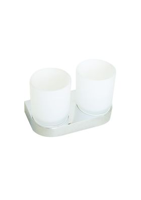 Vigour Zubehör Bad Derby V3 Doppelglashalter mit Glas verchromt