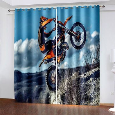 Wohnbereich Schlafzimmer Grobe Anpassbar Sport Vorhange UV-Schutz|01 Motorrader