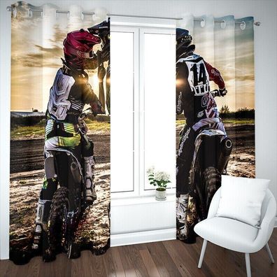 Wohnbereich Schlafzimmer Grobe Anpassbar Sport Vorhange UV-Schutz|07 Motorrader