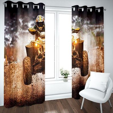 Wohnbereich Schlafzimmer Grobe Anpassbar Sport Vorhange UV-Schutz|11 Motorrader