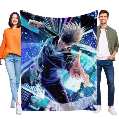 Satoru Gojo Decke Tagesdecke Kuscheldecke Kinderbettwasche Mehrere Groben
