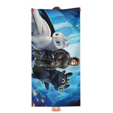 Train Your Dragon Strandtuch Schnell Trocknend Mikrofaser Badetuch