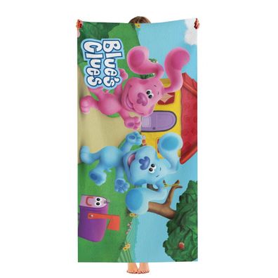 Blues Clues Strandtuch Schnell Trocknend Mikrofaser Badetuch 75cmx150cm