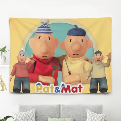 Pat Mat Wandteppich | zwei Groben | Wandbehang mit Cartoonfigur