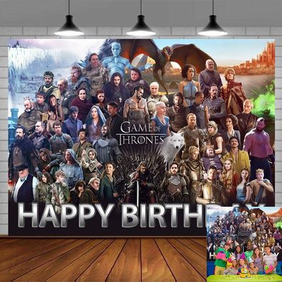 Game of Thrones Geburtstag Banner Partyzubehor Hintergrund Vinyl