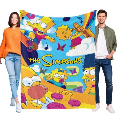 The Simpsons Tagesdecke Kuscheldecke Kinderbettwasche fur Sofa Couch Bett