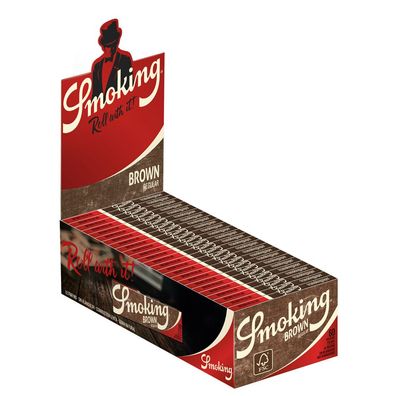 Smoking Brown Regular Size Papers - 1 Box mit 50 Heften à 60 Blättchen