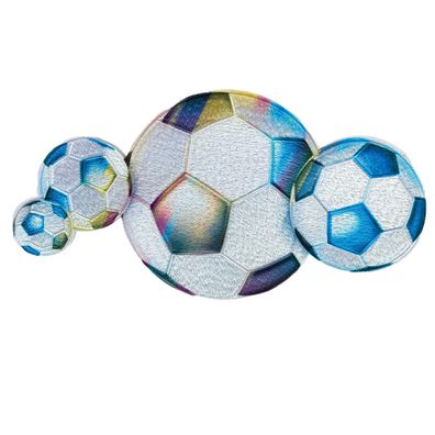 Roth Bügelbild Fußball Stickerei mit Druck 13 cm x 20 cm
