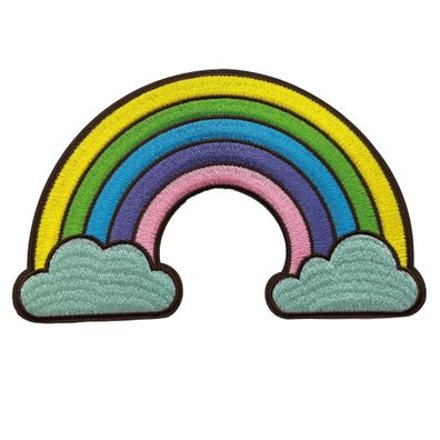 Roth Bügelbild Regenbogen Stickerei 11 cm x 175 cm