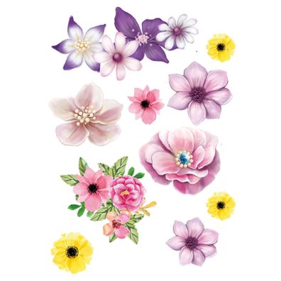 Roth Bügeldekoration Blütenzauber Bügeltransfer Motive im Set