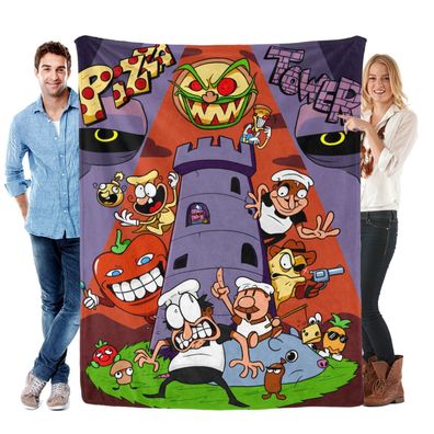 Pizza Tower Decke Tagesdecke Kuscheldecke Kinderbettwasche fur Bett