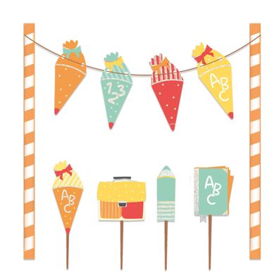 Roth Tortendekoration Einschulung