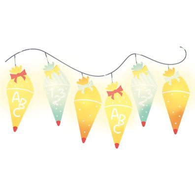 Roth Schultüten-Lichterkette Einschulung