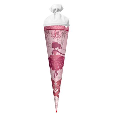 Roth Schultüte 70cm rund Ballerina Glitter