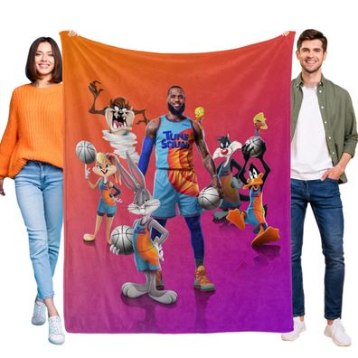 Space Jam Decke Tagesdecke Kuscheldecke Kinderbettwasche fur Sofa Couch