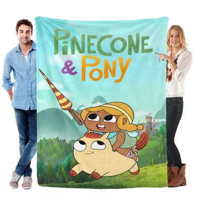 Pinecone and Pony Decke Tagesdecke Kuscheldecke Kinderbettwasche Mehrere Groben
