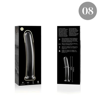 MODELL 8 DILDO Borosilikatglas 14,5 X 2 CM KLAR