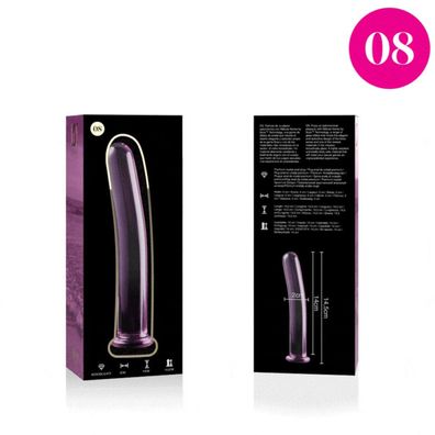 MODELL 8 DILDO Borosilikatglas 14,5 X 2 CM ROSA