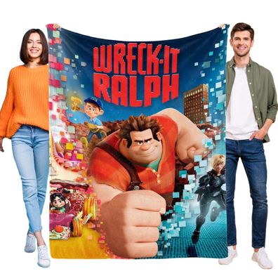 Wreck-It Ralph Tagesdecke Kuscheldecke Kinderbettwasche fur Sofa Mehrere Grob