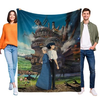 Howl"s Moving Castle Tagesdecke Kuscheldecke Kinderbettwasche fur Sofa