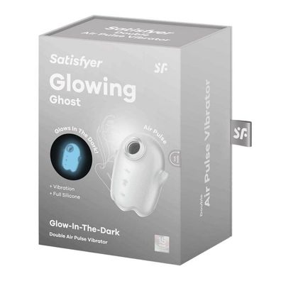 Satisfyer Glowing Ghost Double Air Pulse Vibrator Weiß 1pc