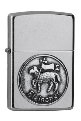 Zippo Feuerzeug Fleischer Butcher Emblem Street Chrome