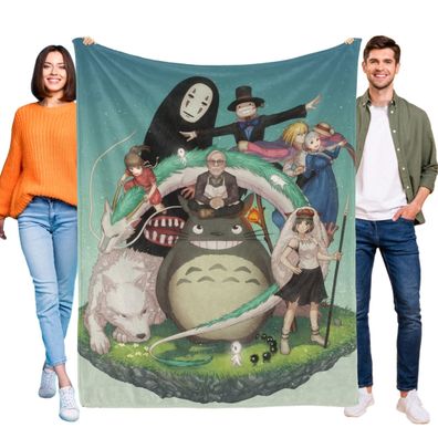 Totoro Tagesdecke Kuscheldecke Kinderbettwasche fur Sofa Bett Mehrere Groben