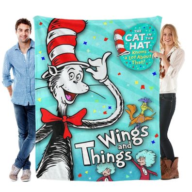 The Cat in the Hat Tagesdecke Kuscheldecke Kinderbettwasche fur Sofa
