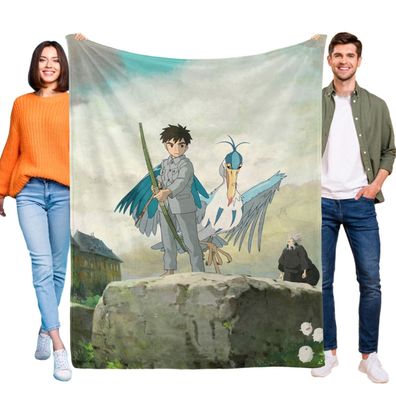 The Boy and the Heron Decke Tagesdecke Kuscheldecke Kinderbettwasche