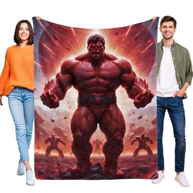 Red Hulk Tagesdecke Kuscheldecke Kinderbettwasche fur Sofa Couch Bett