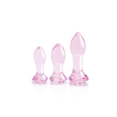 Anal Training 3.5 4 5 Satz Anal Plugs Glasur Glas Rosebud
