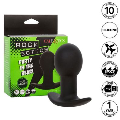 Rock Bottom Anal Plug 10 Vibrationen Silikon Schwarz
