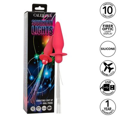 Southern Lights Light Up Anal Plug 10 Vibrationen Silikon Rosa