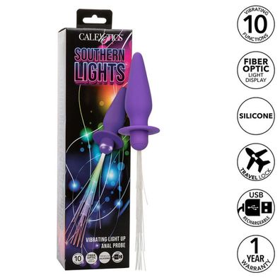 Southern Lights Light Up Anal Plug 10 Vibrationen Silikon Lila