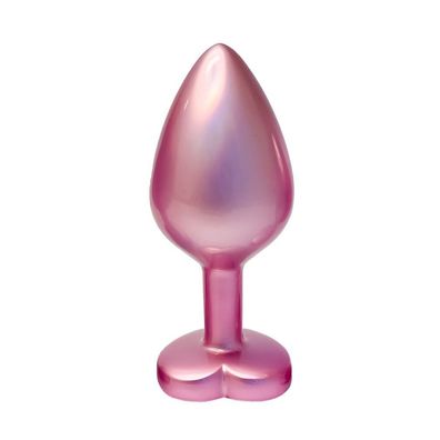 Schimmernder Love Plug Anal Plug Matte Pink M