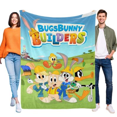 Bugs Bunny Builders Tagesdecke Kuscheldecke Kinderbettwasche fur Sofa Couch